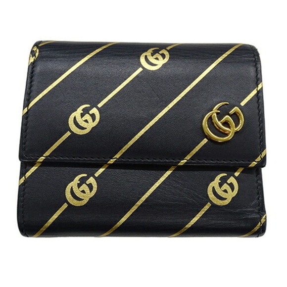 GUCCI Black Leather GG Marmont Wallet - Picture 1 of 16
